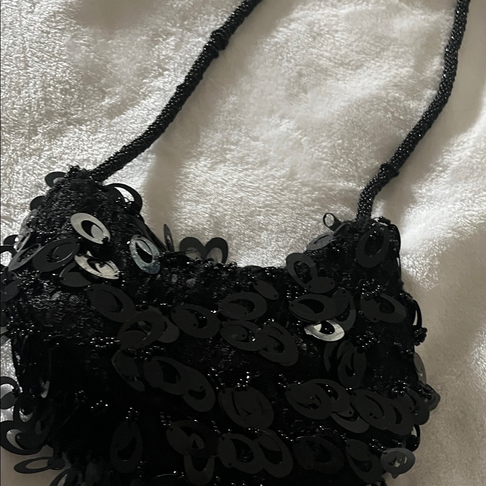 Elegant Black Sequin Women's Bag
